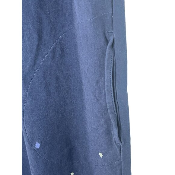 J Jill Pure Jill Blue Maxi Dress Small Floral Border T-Shirt Lounge Knit - Picture 9 of 9